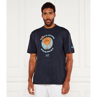 EA7 T-shirt Modern fit granatowy XXL EA7 T-shirt Modern fit granatowy XXL
