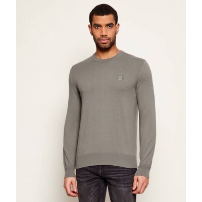 Boss ORANGE Sweter Kanovano_S Regular Fit z dodatkiem kaszmiru szary XXL Boss ORANGE Sweter Kanovano_S Regular Fit z dodatkiem kaszmiru szary XXL
