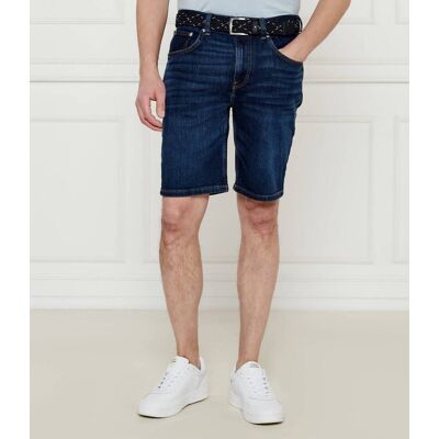 Tommy Hilfiger Jeansowe szorty BROOKLYN Regular Fit stretch granatowy 33 Tommy Hilfiger Jeansowe szorty BROOKLYN Regular Fit stretch granatowy 33