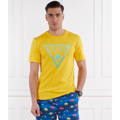Guess Underwear T-shirt Slim Fit stretch żółty S Guess Underwear T-shirt Slim Fit stretch żółty S