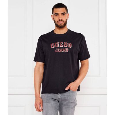 Guess Jeans T-shirt Regular Fit czarny M Guess Jeans T-shirt Regular Fit czarny M