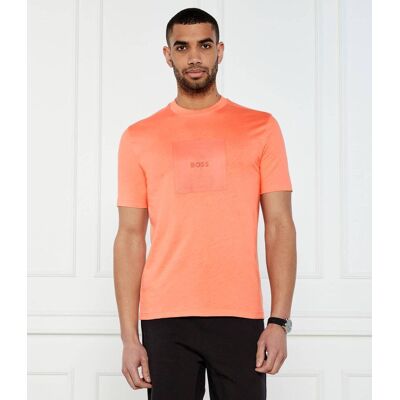 Boss GREEN T-shirt Logo Rib Regular Fit brzoskwiniowy XL Boss GREEN T-shirt Logo Rib Regular Fit brzoskwiniowy XL
