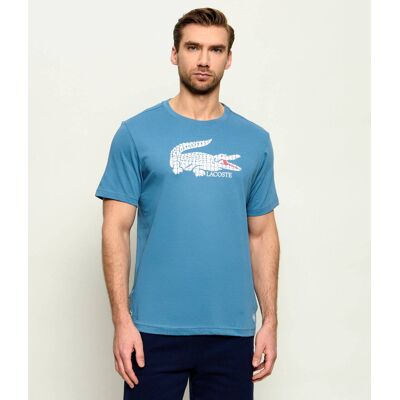 T-shirt Lacoste x Roland Garros Regular Fit niebieski XL T-shirt Lacoste x Roland Garros Regular Fit niebieski XL
