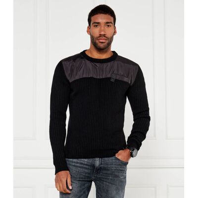 HUGO Sweter Syoked Regular Fit czarny XL HUGO Sweter Syoked Regular Fit czarny XL