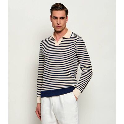 Gran Sasso Lniany sweter Regular Fit ecru 58 Gran Sasso Lniany sweter Regular Fit ecru 58