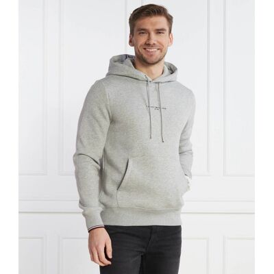 Tommy Hilfiger Bluza TOMMY LOGO TIPPED HOODY Regular Fit szary L Tommy Hilfiger Bluza TOMMY LOGO TIPPED HOODY Regular Fit szary L