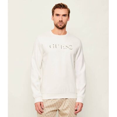 Guess Bluza Slim Fit kremowy S Guess Bluza Slim Fit kremowy S