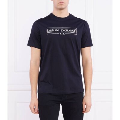 Giorgio Armani Exchange T-shirt Regular Fit grafitowy S Giorgio Armani Exchange T-shirt Regular Fit grafitowy S