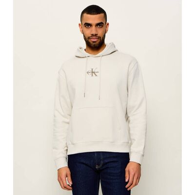 Calvin Klein Jeans Bluza Terry Regular Fit beżowy S Calvin Klein Jeans Bluza Terry Regular Fit beżowy S