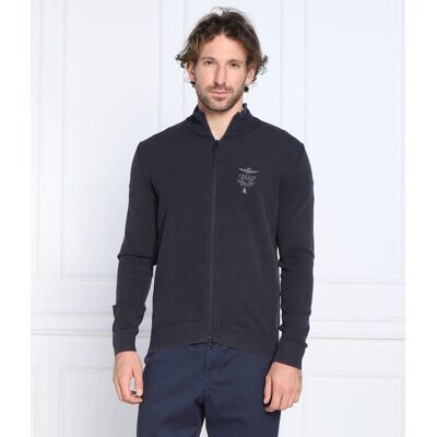 Aeronautica Militare Sweter Regular Fit granatowy S Aeronautica Militare Sweter Regular Fit granatowy S