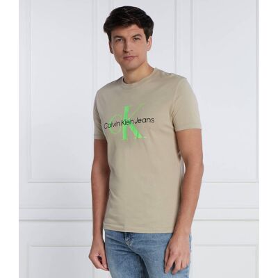Calvin Klein Jeans T-shirt Slim Fit beżowy XXL Calvin Klein Jeans T-shirt Slim Fit beżowy XXL