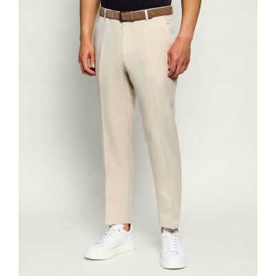 Guess Spodnie MYRON Slim Fit z dodatkiem lnu beżowy 50 Guess Spodnie MYRON Slim Fit z dodatkiem lnu beżowy 50