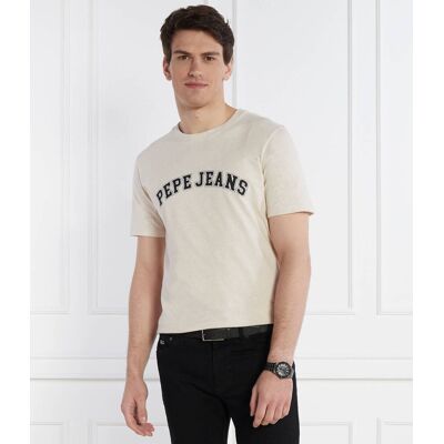 Pepe Jeans London T-shirt CLEMENT Regular Fit beżowy S Pepe Jeans London T-shirt CLEMENT Regular Fit beżowy S