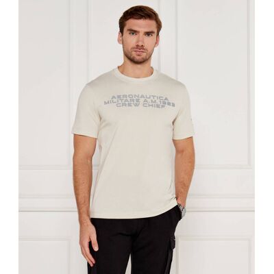 Aeronautica Militare T-shirt Comfort fit beżowy XL Aeronautica Militare T-shirt Comfort fit beżowy XL
