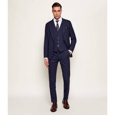 HUGO Garnitur Arti/Hesten241V1X Extra slim fit z dodatkiem wełny granatowy 52 HUGO Garnitur Arti/Hesten241V1X Extra slim fit z dodatkiem wełny granatowy 52