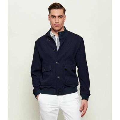 Fay Wełniana kurtka bomber Regular Fit granatowy XXL Fay Wełniana kurtka bomber Regular Fit granatowy XXL