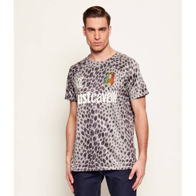 Just Cavalli T-shirt Regular Fit szary XXL Just Cavalli T-shirt Regular Fit szary XXL