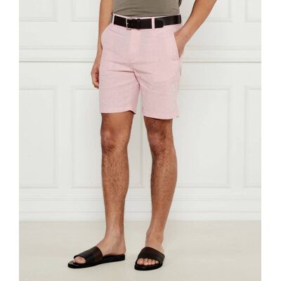 Boss ORANGE Lniane szorty chino DS-2-S Tapered fit różowy 32 Boss ORANGE Lniane szorty chino DS-2-S Tapered fit różowy 32