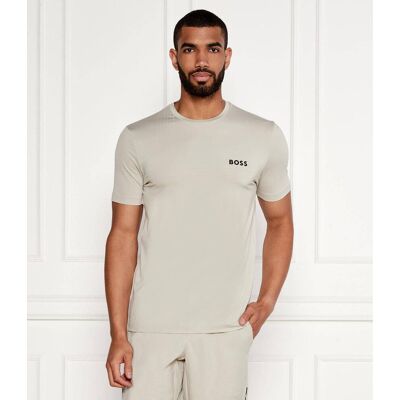 Boss GREEN T-shirt Check TOC Slim Fit stretch beżowy XXL Boss GREEN T-shirt Check TOC Slim Fit stretch beżowy XXL