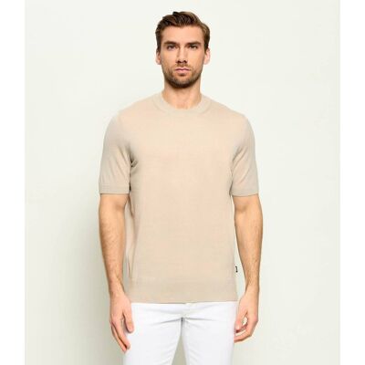 Boss BLACK Wełniany sweter H-Umauro Regular Fit beżowy S Boss BLACK Wełniany sweter H-Umauro Regular Fit beżowy S