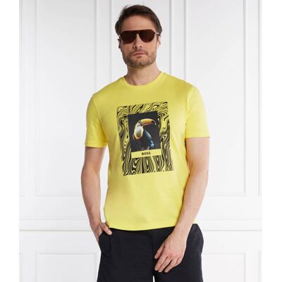 Boss ORANGE T-shirt Tucan Regular Fit żółty XL Boss ORANGE T-shirt Tucan Regular Fit żółty XL