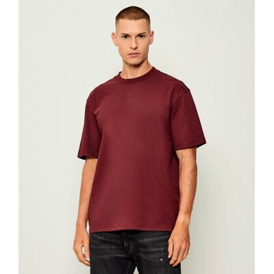 HUGO T-shirt Dapolino Relaxed fit bordowy M HUGO T-shirt Dapolino Relaxed fit bordowy M
