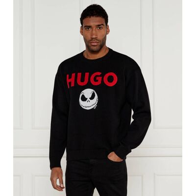 HUGO Sweter HUGO x Disney Selm_NBC Loose fit czarny S HUGO Sweter HUGO x Disney Selm_NBC Loose fit czarny S