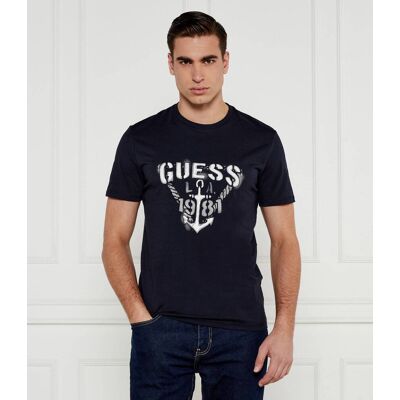 Guess T-shirt Marine Slim Fit granatowy M Guess T-shirt Marine Slim Fit granatowy M