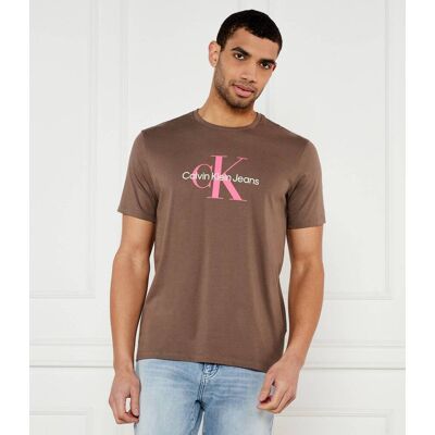 Calvin Klein Jeans T-shirt Regular Fit brązowy L Calvin Klein Jeans T-shirt Regular Fit brązowy L