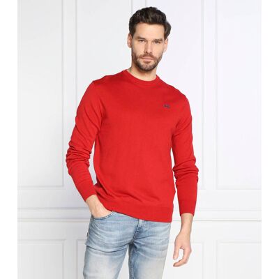 La Martina Sweter Regular Fit z dodatkiem wełny czerwony XL La Martina Sweter Regular Fit z dodatkiem wełny czerwony XL