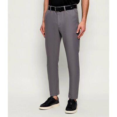 Boss BLACK Spodnie chino P-Kaiton1-Zip Slim Fit szary 38/34 Boss BLACK Spodnie chino P-Kaiton1-Zip Slim Fit szary 38/34
