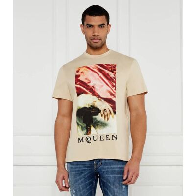 Alexander McQueen T-shirt Regular Fit beżowy XL Alexander McQueen T-shirt Regular Fit beżowy XL