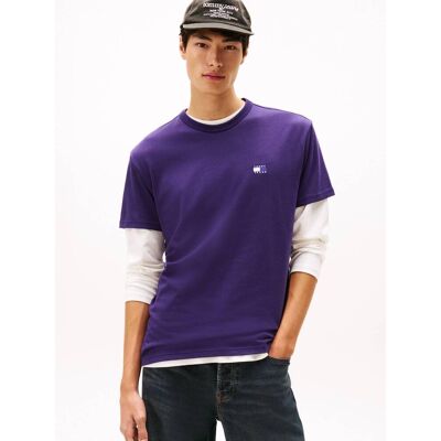 Tommy Jeans T-shirt Regular Fit fioletowy XXL Tommy Jeans T-shirt Regular Fit fioletowy XXL