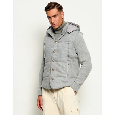 Gran Sasso Wełniana kurtka Slim Fit szary 50 Gran Sasso Wełniana kurtka Slim Fit szary 50