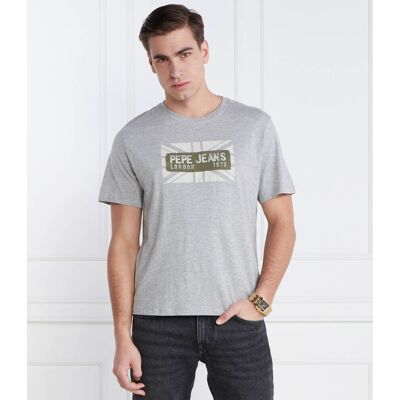 Pepe Jeans London T-shirt credick szary XL Pepe Jeans London T-shirt credick szary XL