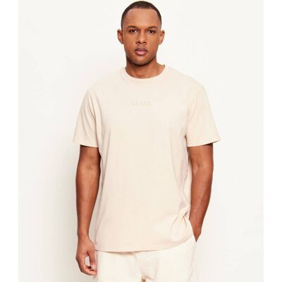 Guess T-shirt QUATTRO Relaxed fit beżowy S Guess T-shirt QUATTRO Relaxed fit beżowy S