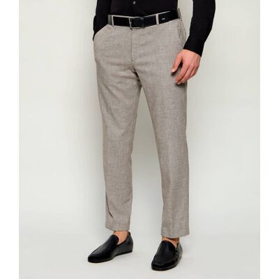 Joop! Spodnie chino Sake-W Slim Fit z dodatkiem lnu beżowy 48 Joop! Spodnie chino Sake-W Slim Fit z dodatkiem lnu beżowy 48