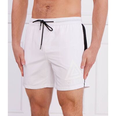 Iceberg Szorty kąpielowe Regular Fit biały S Iceberg Szorty kąpielowe Regular Fit biały S
