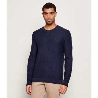 Joop! Sweter Welmo Slim Fit mercerised granatowy XL Joop! Sweter Welmo Slim Fit mercerised granatowy XL