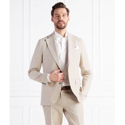 Oscar Jacobson Lniana marynarka Regular Fit beżowy 54 Oscar Jacobson Lniana marynarka Regular Fit beżowy 54