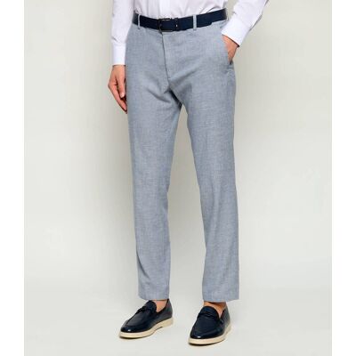 Joop! Spodnie chino Sake-W Slim Fit z dodatkiem lnu niebieski 50 Joop! Spodnie chino Sake-W Slim Fit z dodatkiem lnu niebieski 50