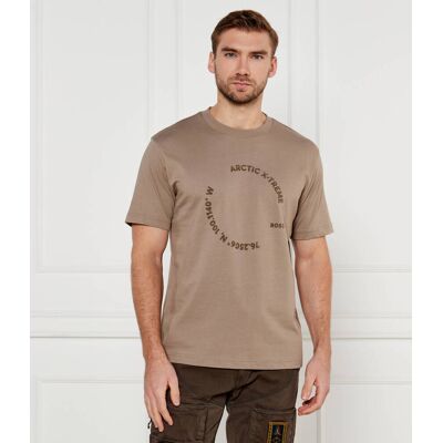 Boss GREEN T-shirt Tee 2 Relaxed fit beżowy S Boss GREEN T-shirt Tee 2 Relaxed fit beżowy S