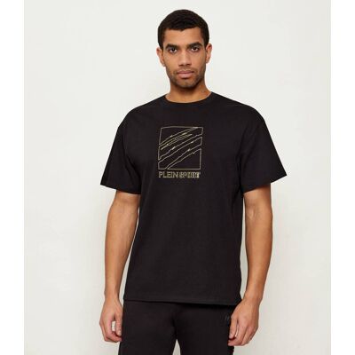 Plein Sport T-shirt Scratch Logo Loose fit czarny XXL Plein Sport T-shirt Scratch Logo Loose fit czarny XXL
