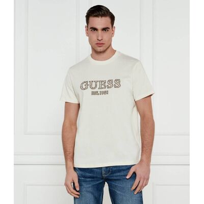 Guess T-shirt Regular Fit ecru XL Guess T-shirt Regular Fit ecru XL