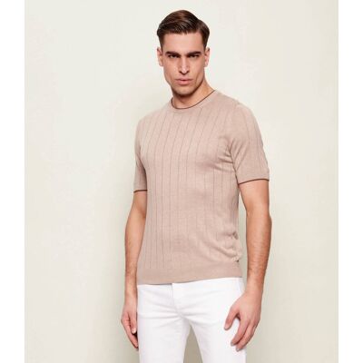 Gran Sasso Jedwabny sweter Slim Fit beżowy 56 Gran Sasso Jedwabny sweter Slim Fit beżowy 56