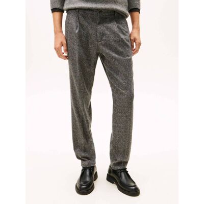 Tommy Hilfiger Spodnie chino HARLEM Relaxed fit z dodatkiem wełny szary 30/32 Tommy Hilfiger Spodnie chino HARLEM Relaxed fit z dodatkiem wełny szary 30/32