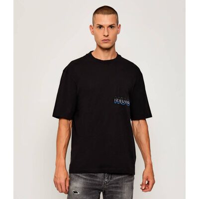 Hugo Blue T-shirt Nogoste Regular Fit czarny S Hugo Blue T-shirt Nogoste Regular Fit czarny S