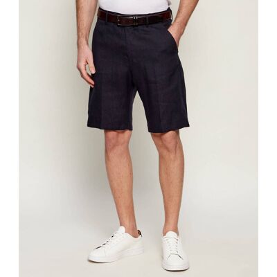 TIGER OF SWEDEN Lniane szorty chino Troy Relaxed fit granatowy 52 TIGER OF SWEDEN Lniane szorty chino Troy Relaxed fit granatowy 52