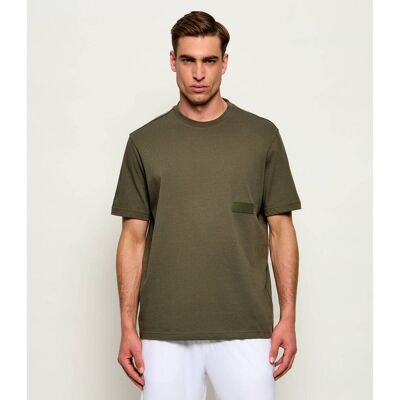 Boss GREEN T-shirt TS_Structure Regular Fit oliwkowy S Boss GREEN T-shirt TS_Structure Regular Fit oliwkowy S