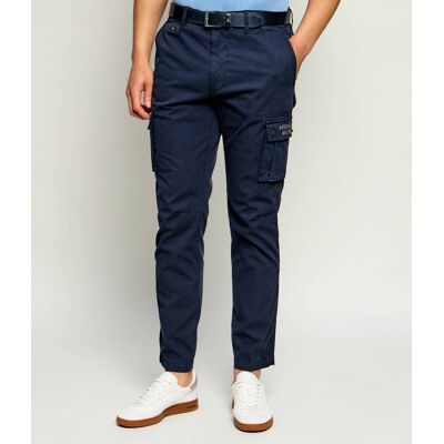 Aeronautica Militare Spodnie cargo Slim Fit granatowy 50 Aeronautica Militare Spodnie cargo Slim Fit granatowy 50